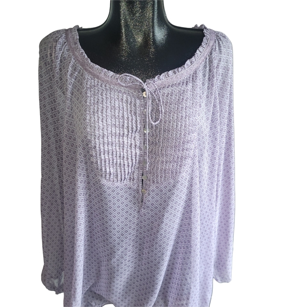 Addition Elle Lavender Long Sleeve Blouse Size 24